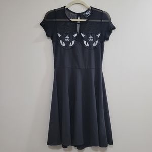 Killstar show me your kitties gothic goth punk mini dress S